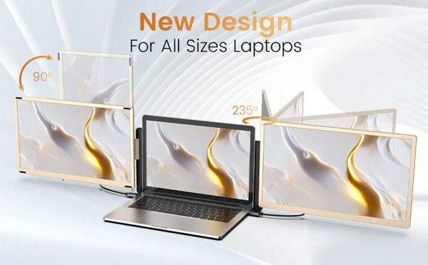 15.6" Portable Dual Triple Screen Monitor Extension