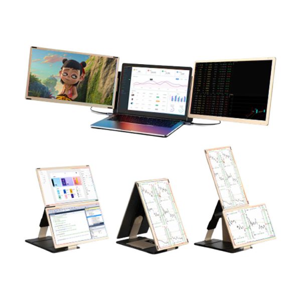 15.6" Portable Dual Triple Screen Monitor Extension